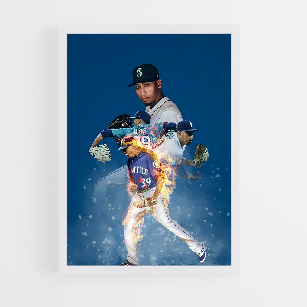 Poster Winter Home Run – affiche Baseball (vue 3)